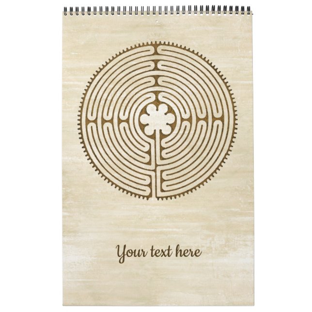 Chartres Labyrinth - Andlig Symbol Antique 1 Kalender (Omslag)