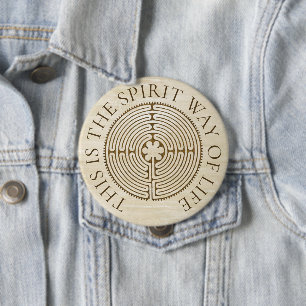 Chartres Labyrinth - Andlig Symbol Antique 1 Knapp