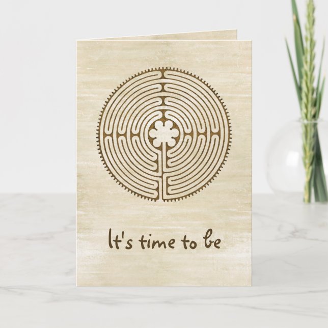 Chartres Labyrinth - Andlig Symbol Antique 1 Kort (Framsida)