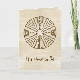 Chartres Labyrinth - Andlig Symbol Antique 1 Kort