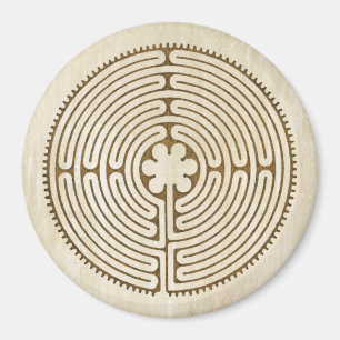 Chartres Labyrinth - Andlig Symbol Antique 1 Magnet