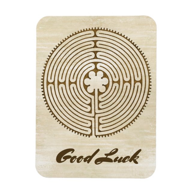Chartres Labyrinth - Andlig Symbol Antique 1 Magnet (Vertikal)