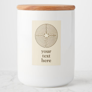 Chartres Labyrinth - Andlig Symbol Antique 1 Mat Etikett