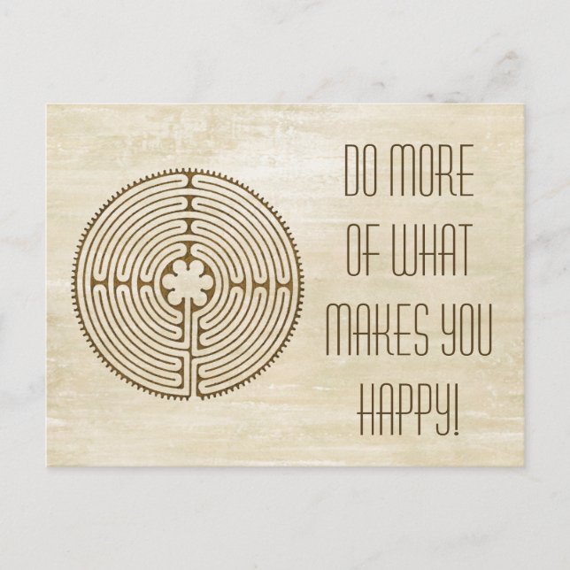 Chartres Labyrinth - Andlig Symbol Antique 1 Vykort (Framsida)