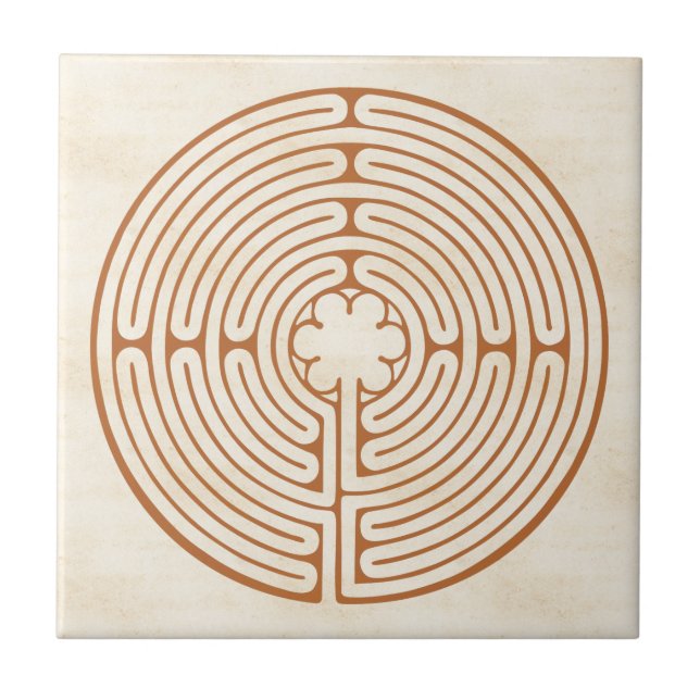 Chartres Labyrinth Kakelplatta (Framsidan)