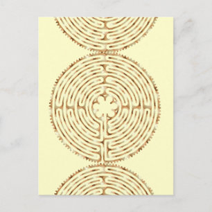 Chartres Labyrinth Pearl-vykort Vykort