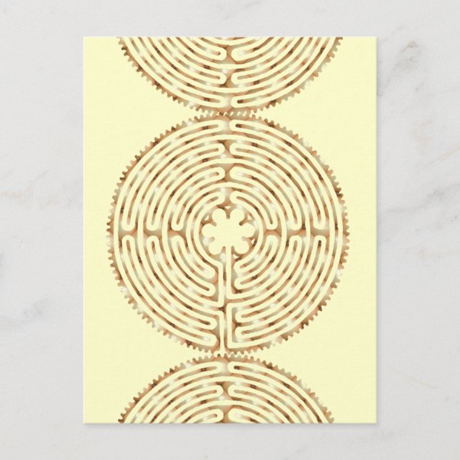 Chartres Labyrinth Pearl-vykort Vykort (Framsida)