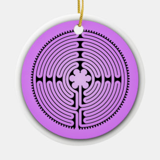 Chartres labyrintprydnad julgransprydnad keramik