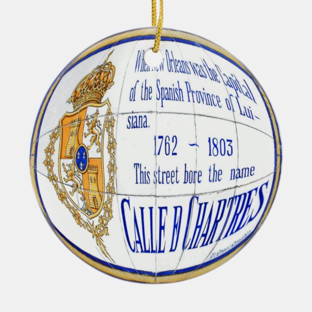 Chartres Tile Round Julgransprydnad Keramik (Framsidan)