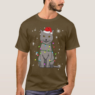Chartreu Cat jul Ljus julklapp jultomten T Shirt