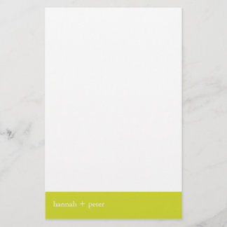 Chartreuse Banner: Stationery Brevpapper
