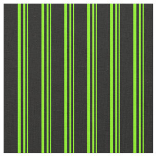 Chartreuse & Black Färgad Linjer Tyg