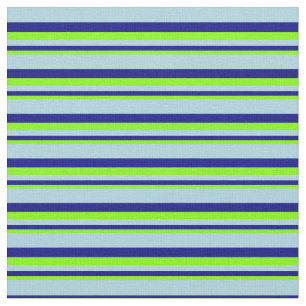 Chartreuse, Blue och Light Blue Mönster Tyg