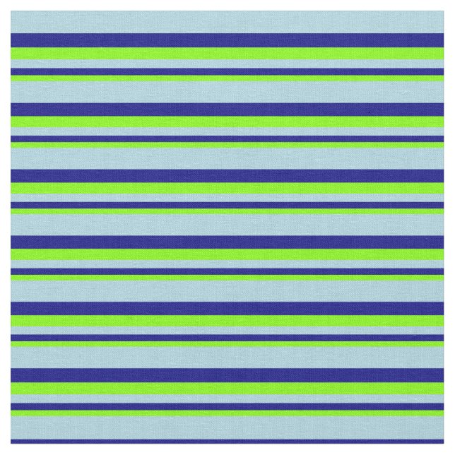 Chartreuse, Blue och Light Blue Mönster Tyg (Närbild)