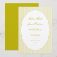 Chartreuse Formell Elegant Klassisk Randig Bröllop