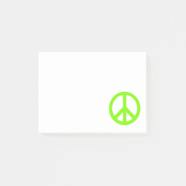 Chartreuse Fredssymbol Post-it Block (Framsida)
