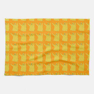Chartreuse Ghosties towel Kökshandduk