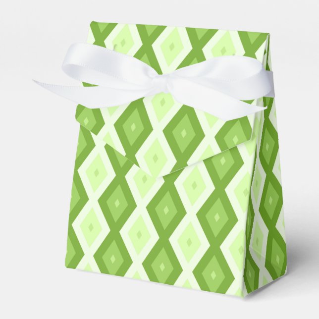 Chartreuse green diamond pattern presentaskar (Framsidan Sidan)