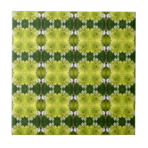 Chartreuse Grön Abstrakt Hortensia Blommor Mönster