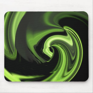 Chartreuse Grönt Abstrakt Heart Mousepad Musmatta