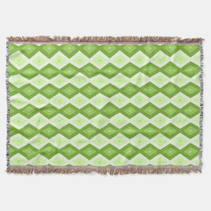 Chartreuse grönt diamant mönster filt