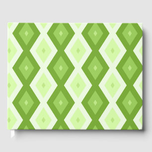 Chartreuse grönt diamant mönster gästböcker