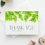Chartreuse Grönt Fern Löv Garland Bröllop Tack Kort<br><div class="desc">Skicka tack med det här anpassadet,  tack till bröllop-kortet. Den har en vattenfärgsgarland av chartreuse grönt fern löv. Anpassa genom att lägga till information. Det här gröna tacket du kort är perfekt för bröllop,  babyduschar,  studenten,  födelsedagar med mera. Matchande objekt är tillgängliga.</div>