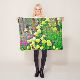 Chartreuse Grönt Limelight Hydrangea Garden Fleecefilt