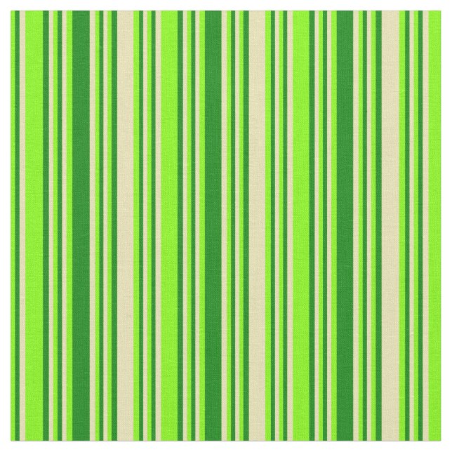 Chartreuse, Grönt och Tan Färgad Linjer Tyg (Närbild)