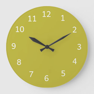 Chartreuse Gulaktig Grön Enfärgad Minimalistisk Stor Klocka