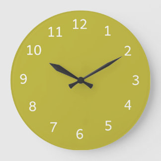 Chartreuse Gulaktig Grön Enfärgad Minimalistisk Stor Klocka