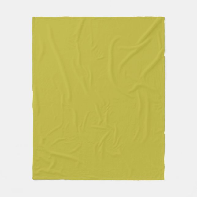 CHARTREUSE Gulgrön enfärgad färg  Fleecefilt (Framsidan)