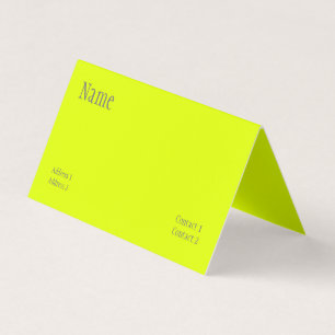 chartreuse-gult - fetstilt text vikt visitkort