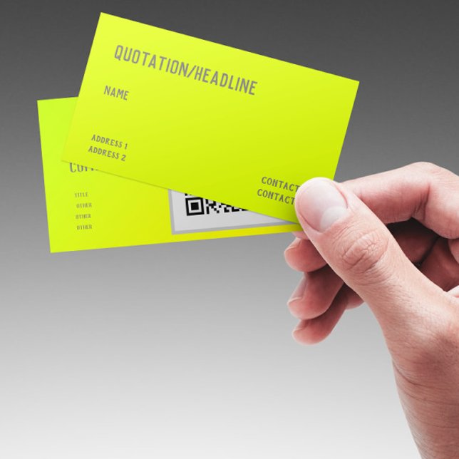 chartreuse gult - QR-kod - Visitkort (Skapare uppladdad)