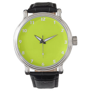 Chartreuse Gult solid färg Armbandsur