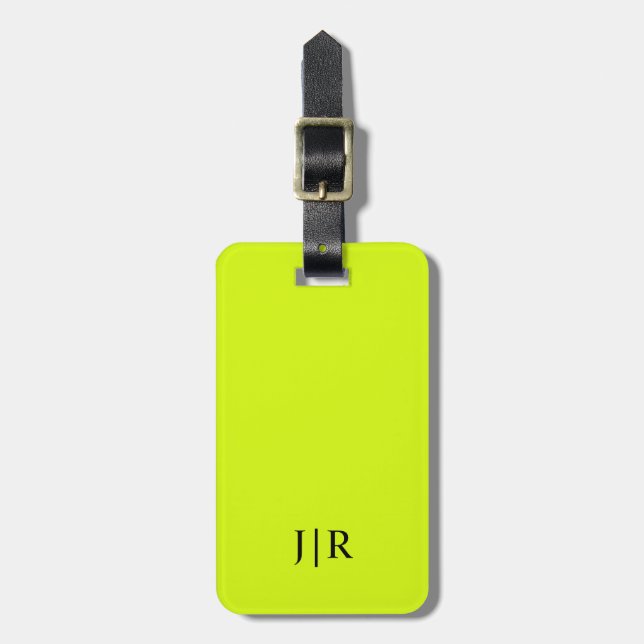 Chartreuse Gult solid färg Bagagebricka (Vertikal Framsida)