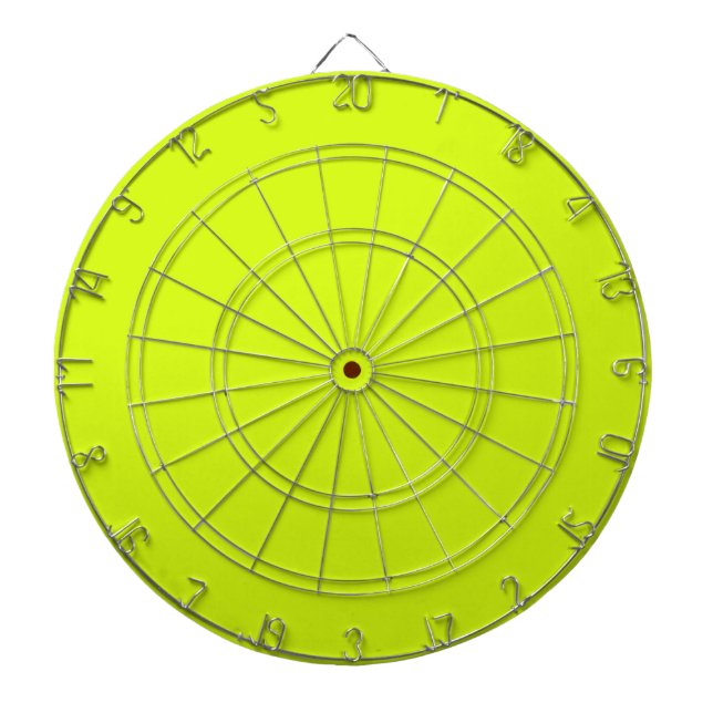 Chartreuse Gult solid färg Darttavla (Framsidan)