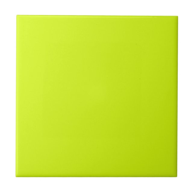 Chartreuse Gult solid färg Kakelplatta (Framsidan)