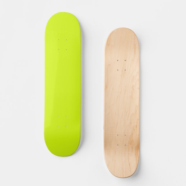 Chartreuse Gult solid färg Mini Skateboard Bräda 18,5 Cm (Framsida)