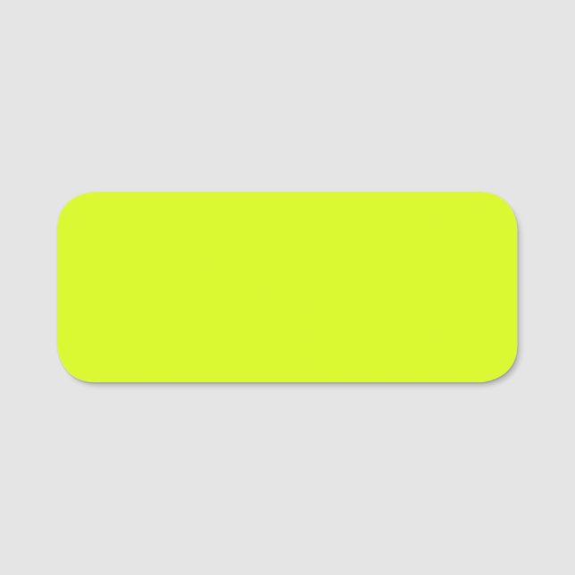 Chartreuse Gult solid färg Namnbricka (Framsida)