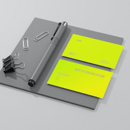 chartreuse gult solid färg visitkort