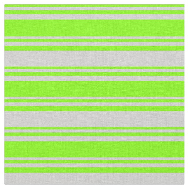 Chartreuse & Light Grått Mönster Tyg (Närbild)