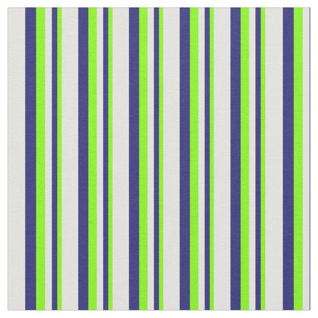 Chartreuse, Midnight Blue & Light Cyan Rand Tyg (Närbild)