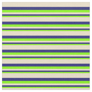 Chartreuse, Midnight Blue och Tan Mönster Tyg