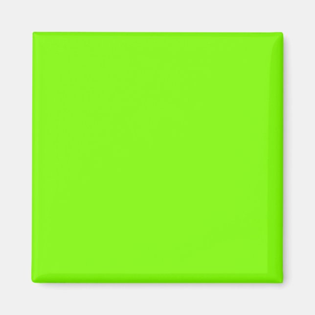Chartreuse/Neon Grönt 7FFF00 Färg & Image Option Magnet (Framsidan)