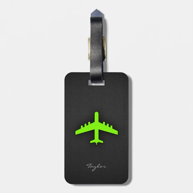 Chartreuse, Neon Grönt-flygplan Bagagebricka (Baksidan Lodrät)