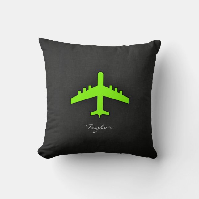 Chartreuse, Neon Grönt-flygplan Kudde (Framsida)