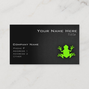 Chartreuse, Neon Grönt Frog Visitkort