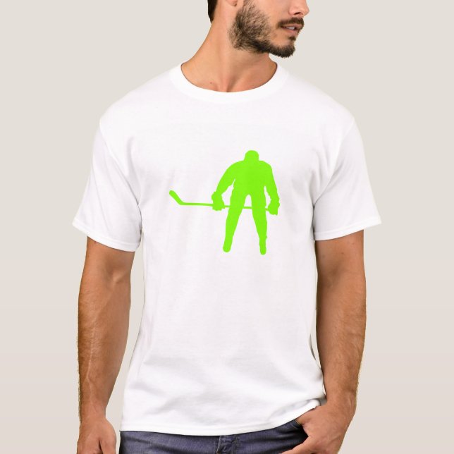 Chartreuse, Neon Grönt Hockey T-shirt (Framsida)