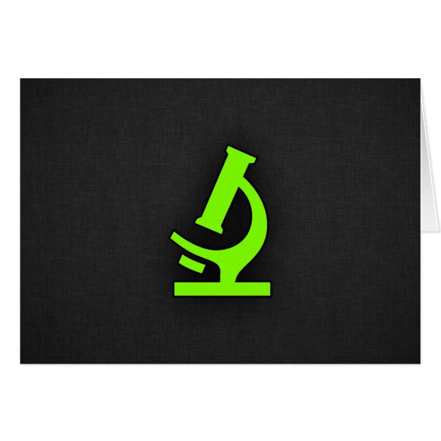 Chartreuse, Neon Grönt Microscope OBS Kort (Framsidan Horizontal)
